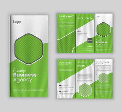 Creative modern business trifold brochur template