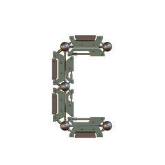 Futuristic & Robotic 3D Alphabet PNG Letters