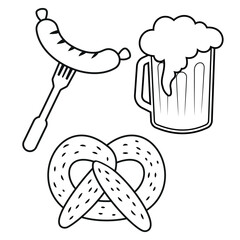 October Fest Celebration Festive Holiday Simple Vector Icon art 