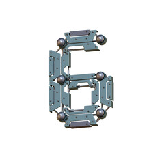 Futuristic & Robotic 3D Alphabet PNG Letters