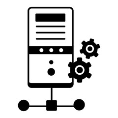 An outline icon of server management 