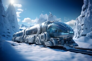 Arctic Express: Solar-Powered Train Navigating the Frozen Frontier





