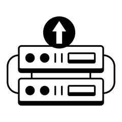 Shared server outline icon design 