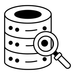 Shared server outline icon design 