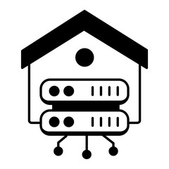 Shared server outline icon design 