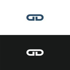 GD logo. G D design. White GD letter. GD, G D letter logo design. Initial letter GD linked circle uppercase monogram logo. G D letter logo vector design. 