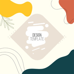 Colored social media template Vector