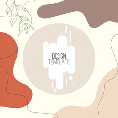 Colored social media template Vector