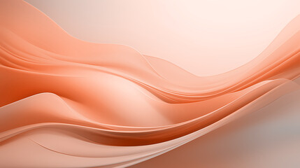 Obraz premium Abstract digital wallpaper, Peach Fuzz gradients, ethereal transitions, dreamy background, calming hues, virtual serenity, Peach Fuzz color of the year 2024, peach fuzz.