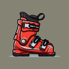 ski boots icon vector