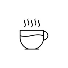 Hot drinks vector line icon illustration