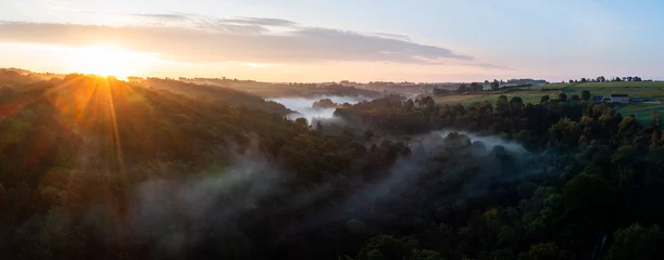 Fotobehang Chocoladebruin English Countryside Sunrise  © Neal