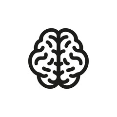 simple brain icon isolated. Vector illustration