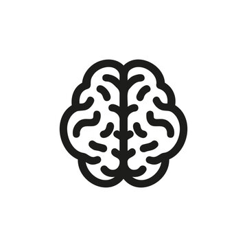 simple brain icon isolated. Vector illustration