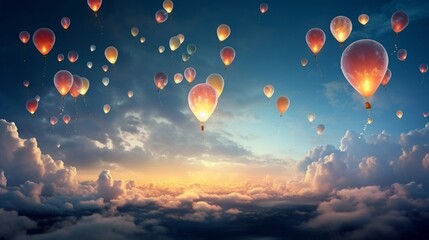 Light up the sky of your celebration with the floating beauty of air balloons.