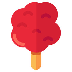An editable design icon of cotton candy 