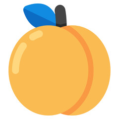 A beautiful design icon of apricot 