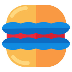 An eye catching design icon of macaron, sweet sandwich cookie 