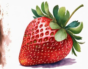 Strawberry illustration .AI generation.