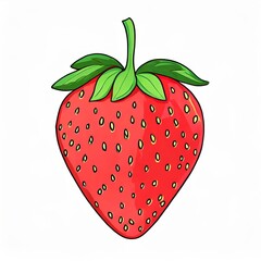 Strawberry illustration . AI generation.