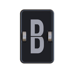 Split-Flap 3D Alphabet PNG Letters