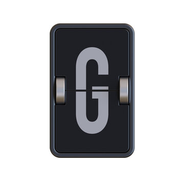 Split-Flap 3D Alphabet PNG Letters