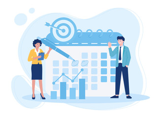  business planning concept flat illustration