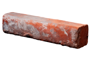 Rusty steel square beam from metal stock isolated on transparent background