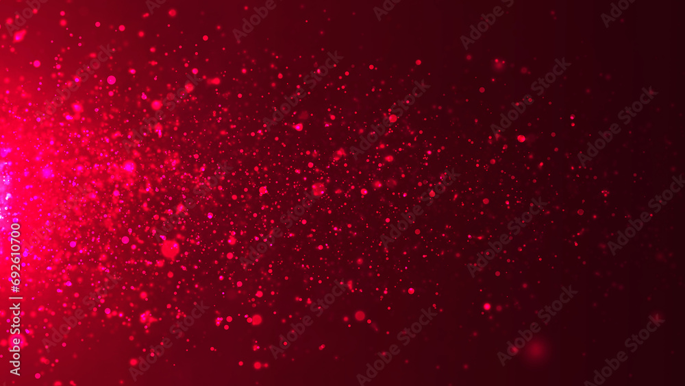 Poster dynamic wave of glowing particles. digital technology background. sparkling bright particles fly in 