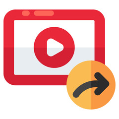 An icon design of video forward 