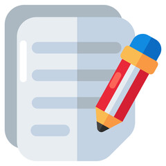 Conceptual flat design of content writing