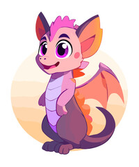  Dragon and Sunset  Design, Ai generated art.