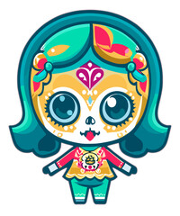 Cute Halloween Girl, Ai generated art