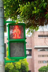 Taiwan, Taipei, unique, pedestrian signal lights, little green men, traffic lights