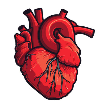 vintage Human heart Vector illustration