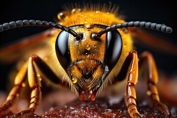 bee macro eyes