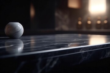 Empty marble table. Grey kitchen stone countertop surface. Generate ai