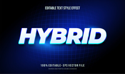 Editable text effect futuristic blue shiny color. Text style effect. Editable fonts vector files