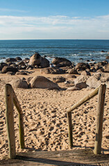 Rocky beach on the Portuguese coast - 692620599