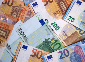 Obraz na płótnie Canvas Euro money. The national currency of the European Union