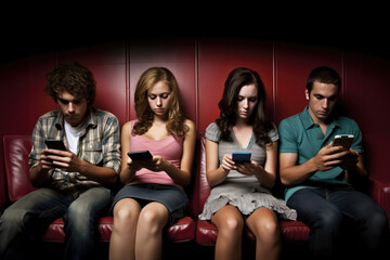 Obraz premium Millennials Obsessed With Social Networking Services