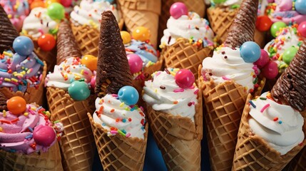 mint snack ice cream illustration caramel cookie, fudge pistachio, coffee rocky mint snack ice cream