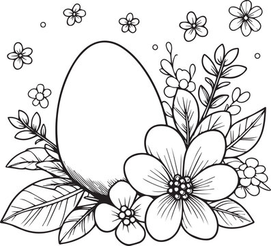 Whimsical Garden Rabbit, Bunny Easter Coloring Pages Eggs And Flowery Charm, Free Printable Full-size Easter Bunny Coloring Pages, Blank Easter Egg Coloring Pages, Cut Out Blank Easter Egg Coloring