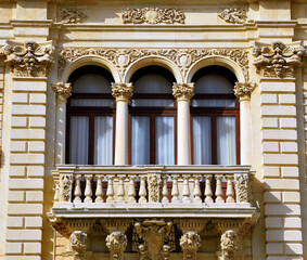 Fototapeta premium Palazzo del seminario is a palace located in Piazza del Duomo, in the historic center of Lecce, built between 1694 and 1709 in Lecce Baroque style Lecce Italy