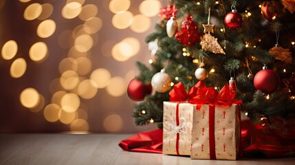 Christmas Gift Card With Copy Space