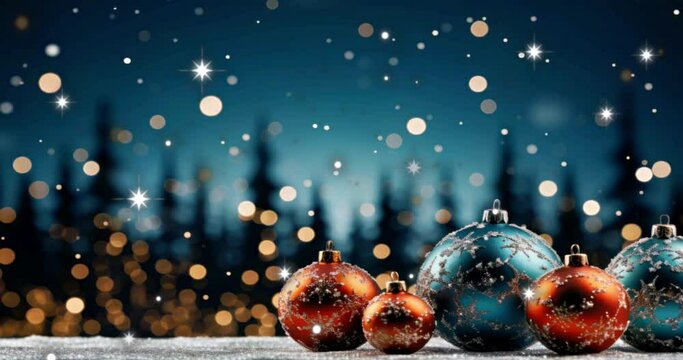 Les boulles de no&euml;l sous la neige