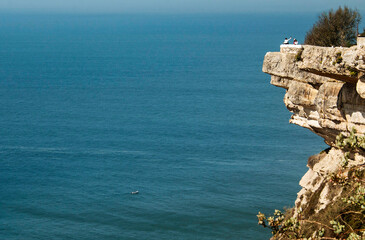 View of the Atlantic Ocean of the Portuguese coast of Nazaré - 692629314