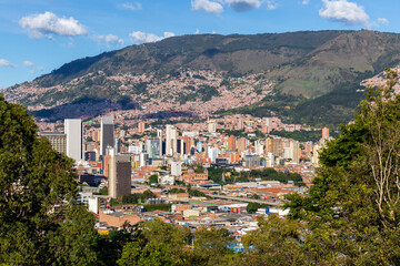 Fototapeta na wymiar Vista panoramica de Medellin