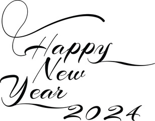 happy new year 2024 typography