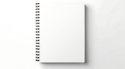 Mock-up magazine or catalog on white table. Blank page or notepad on neutral background. Blank page or notepad for mockups or simulations. Generative AI